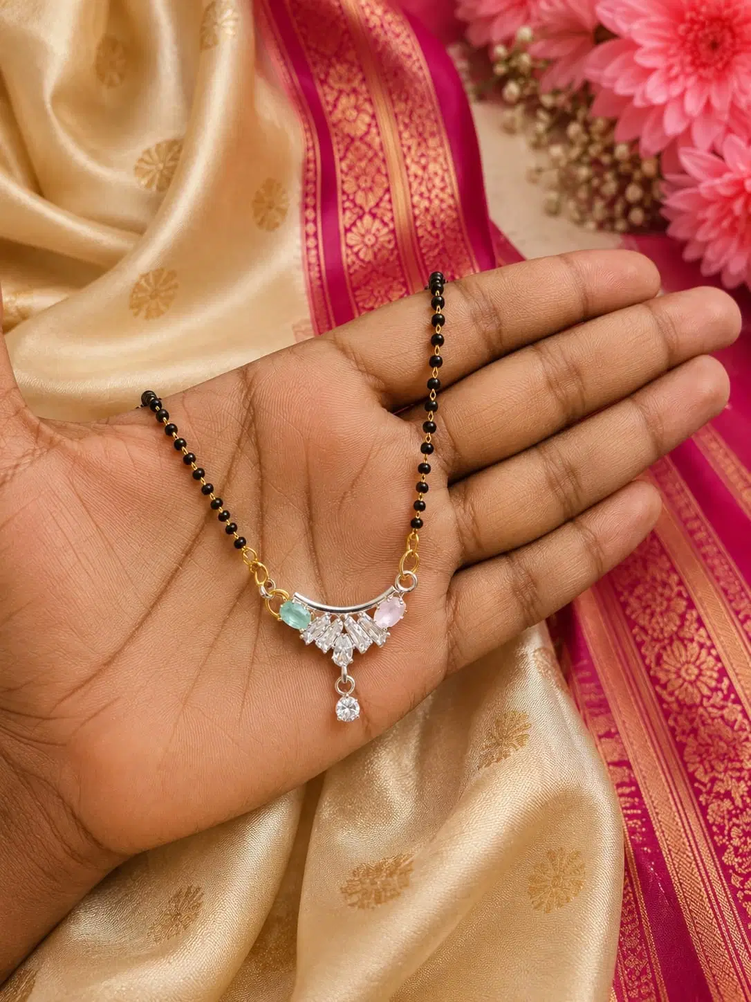 Gold Tone Mangalsutra Necklace for Women