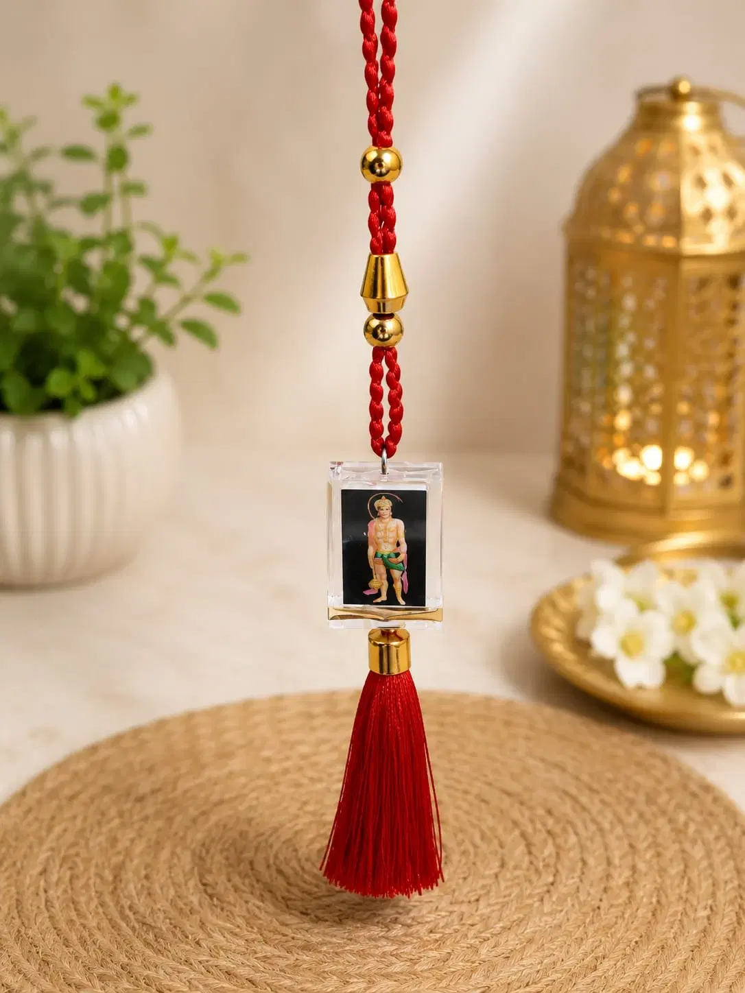 Red Tassel Rakhi Bracelet