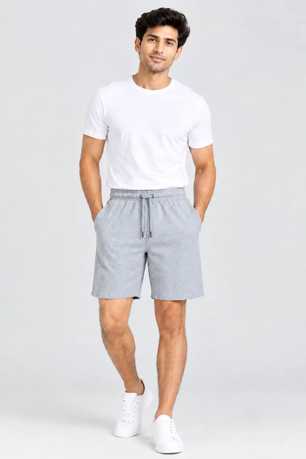 Men Shorts - Cotton Rich  - Grey