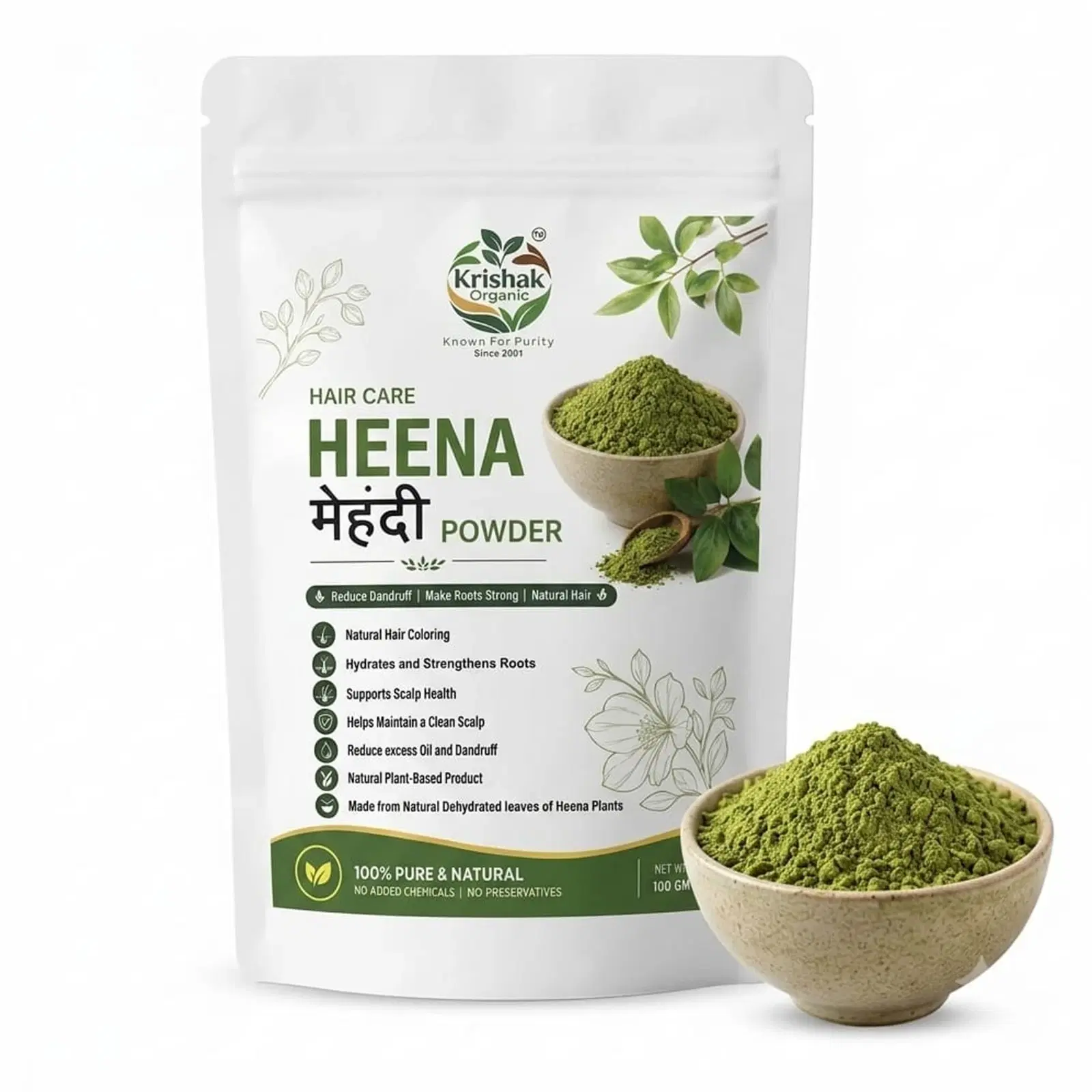 Krishak Organic Heena Powder
