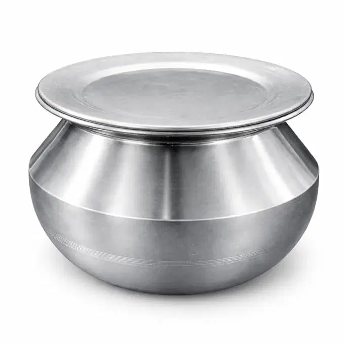 iINTELLIGENCEi Aluminium Handi Rice Pot with Lid, 18 No, 5.6 L, BIS, 1 Qty