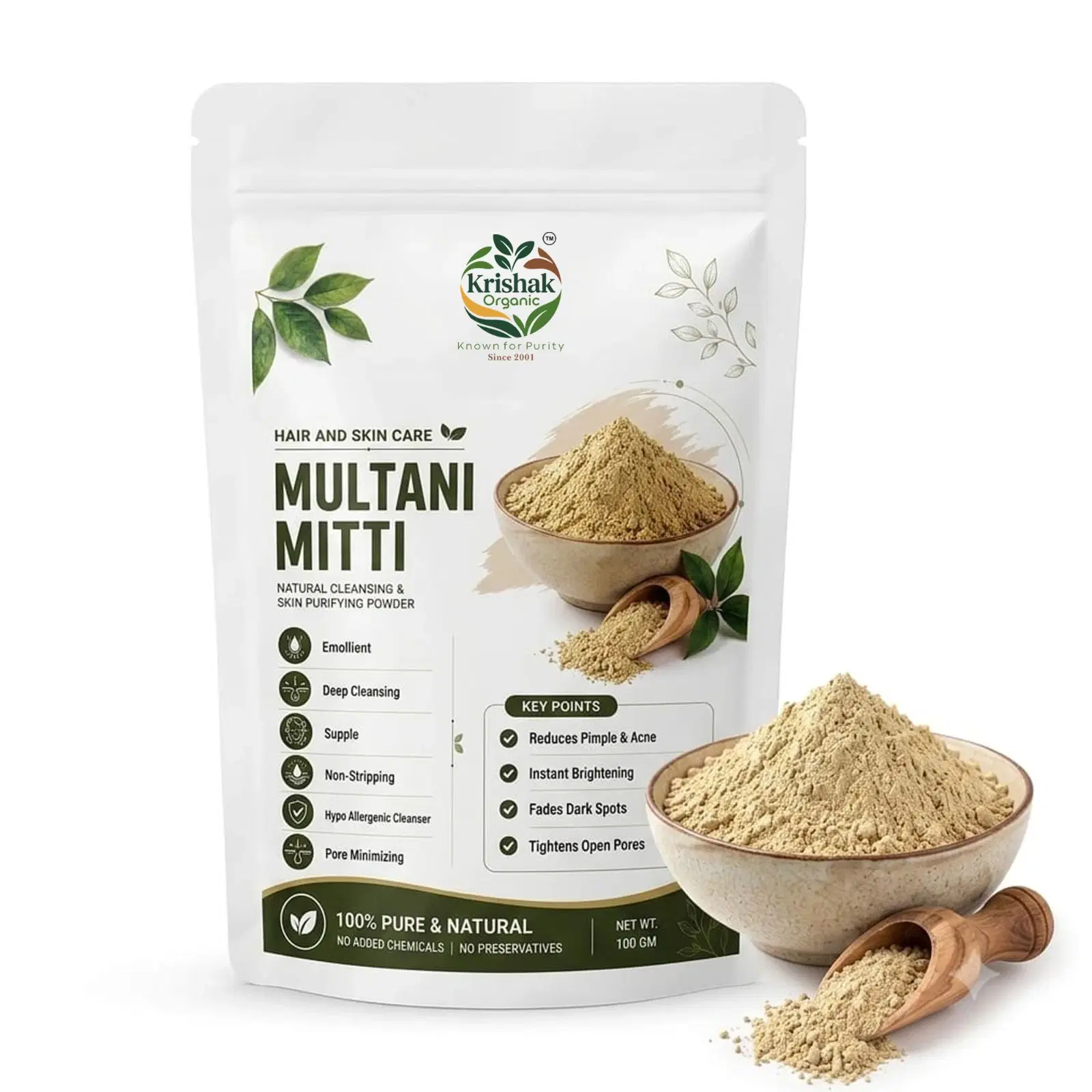 Krishak Organic Multani Mitti Powder