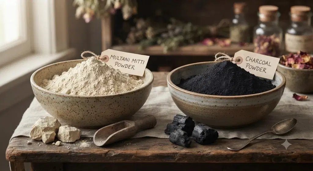 Divine Ethnics Multani Charcoal Face Pack Powder