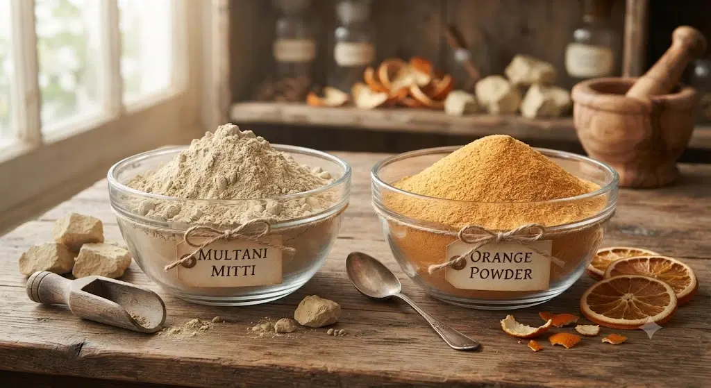 Divine Ethnics Multani Orange Face Pack Powder