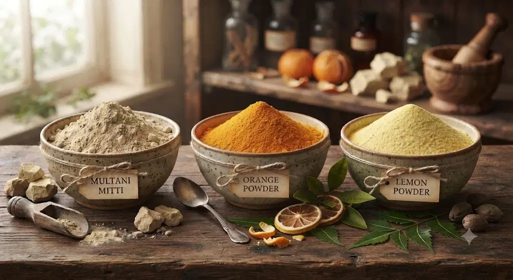 Divine Ethnics Multani Orange Lemon Face Pack Powder
