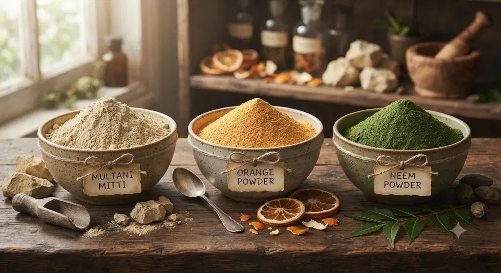 Divine Ethnics Multani Orange Neem Face Pack Powder