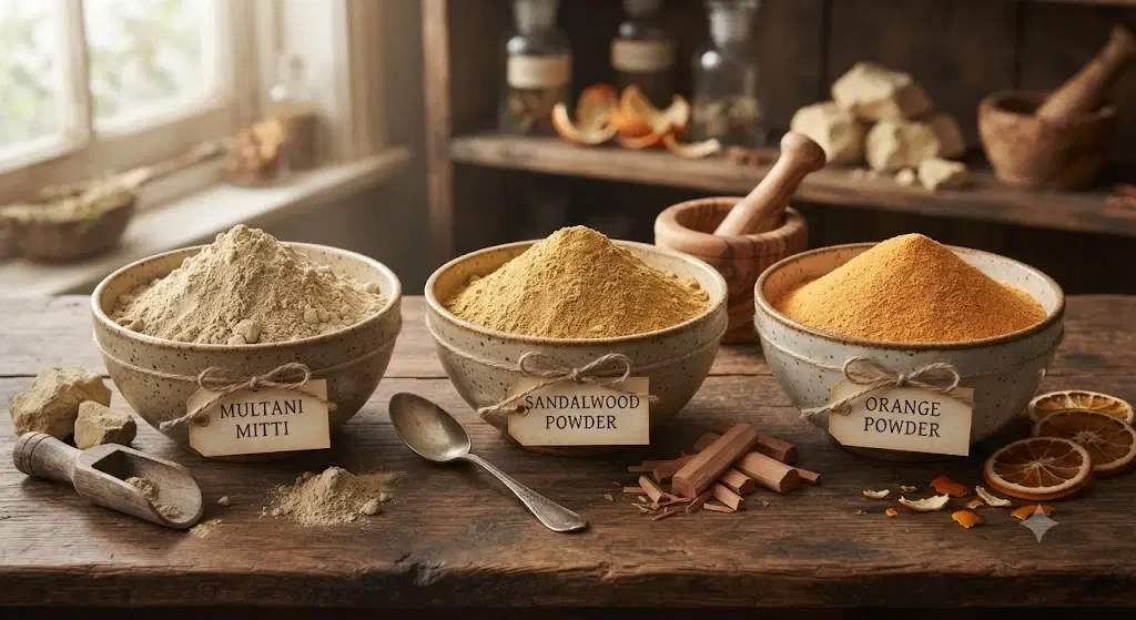 Divine Ethnics Multani Sandalwood Orange Face Pack Powder