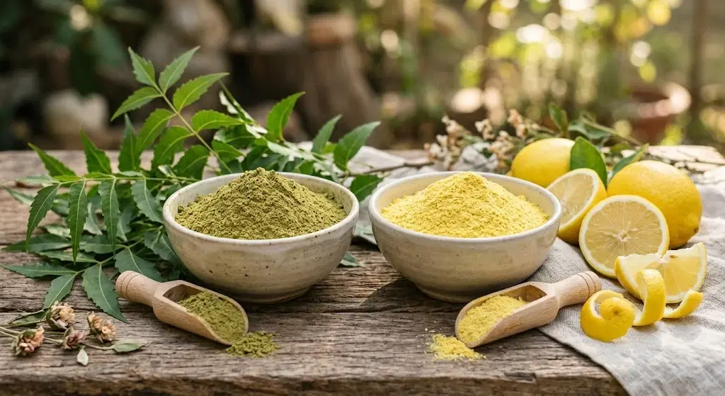 Divine Ethnics Neem Lemon Peel Face Pack Powder