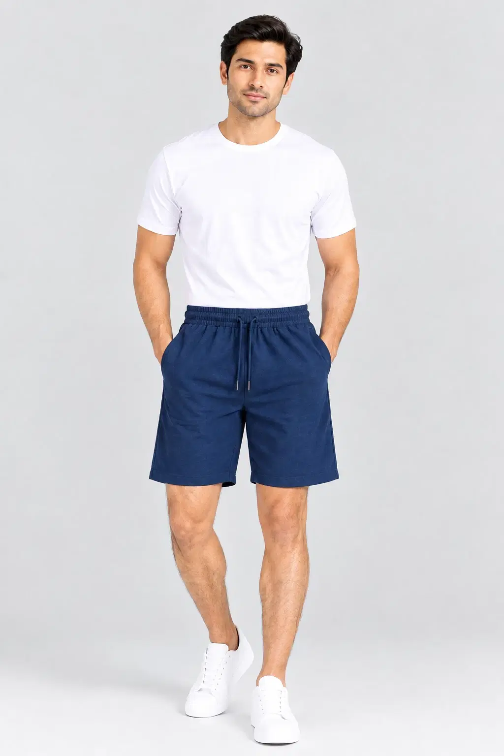 Men Shorts - Cotton Rich  - Navy