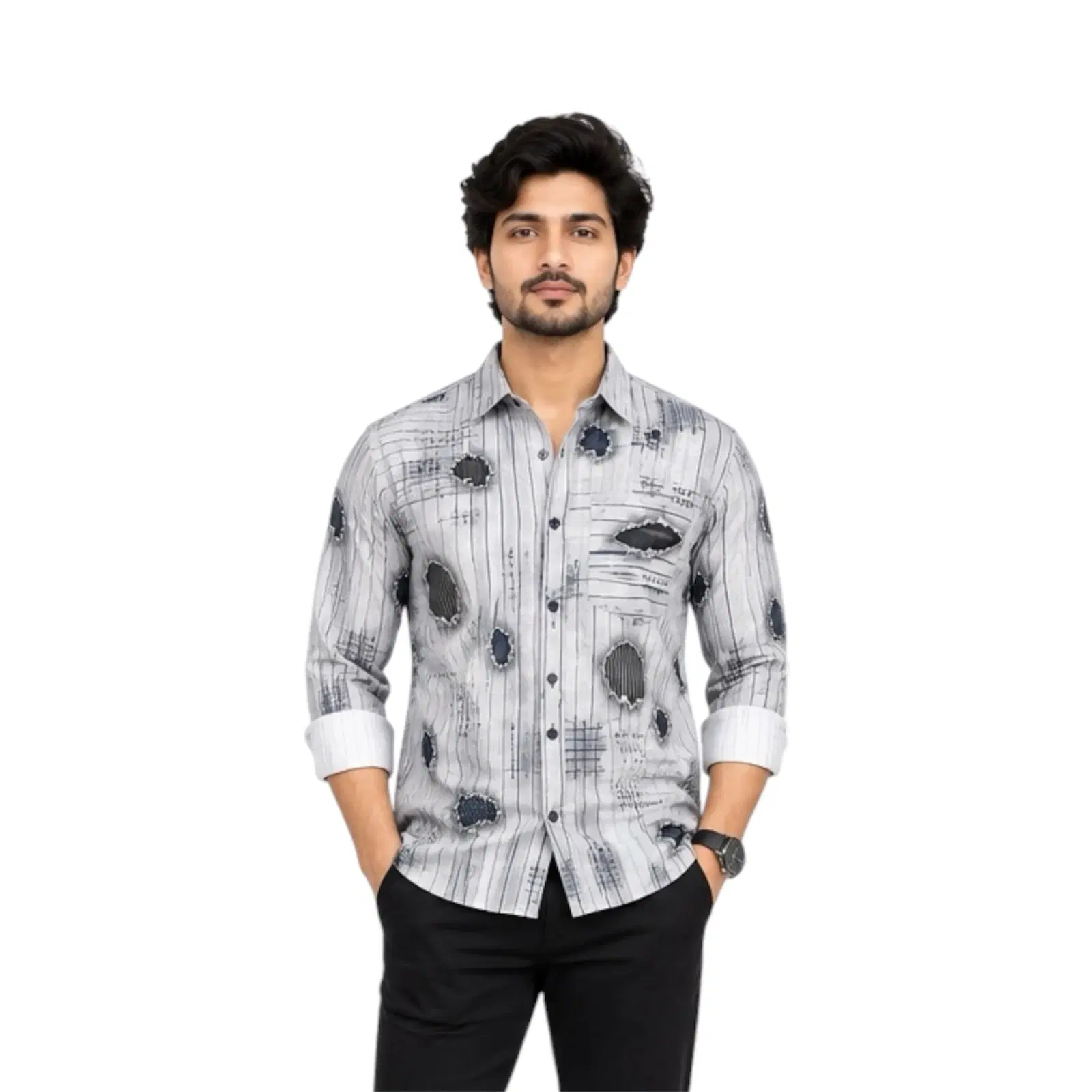 One Drop Men's Printed Casual Shirt