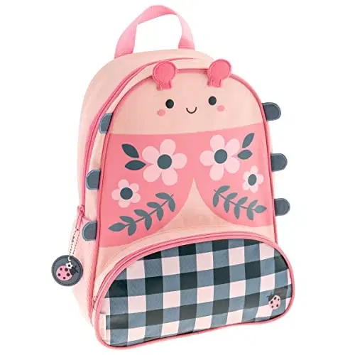 Stephen Joseph Sidekicks Backpack - Cute Cartoon Animal Print Daypack for Girls, School, and Picnics - Lightweight Polyester Bag with Front Pocket (Ladybug Design)