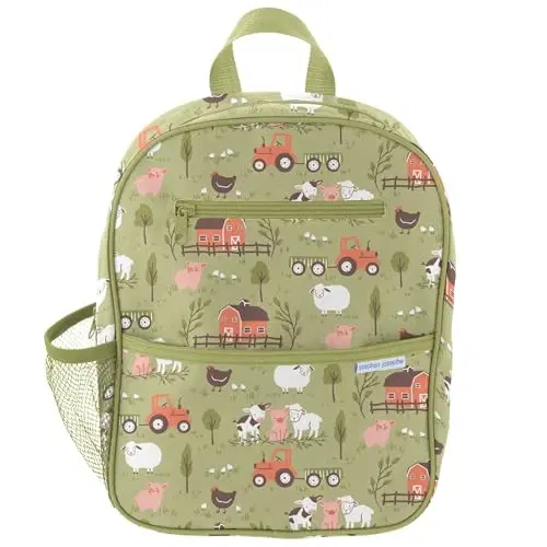 Stephen Joseph Unisex Kid's Preschool Backpack for Girls and Boys Ages 3-6 with Adjustable Straps, Farm, Approximately 11”x 13”x 3.5”