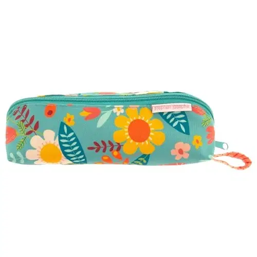Stephen Joseph All Over Printed Pencil Pouch | Multipurpose Kids School Stationary Case, Colorful Cute Designs with Large Space for Pencils and Pens (Floral)