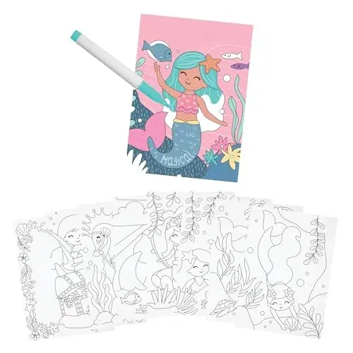 Stephen Joseph, Wonder Ink Toddler Art Set, Mess Free Coloring Pages, Toddler Travel Activity, Mermaid