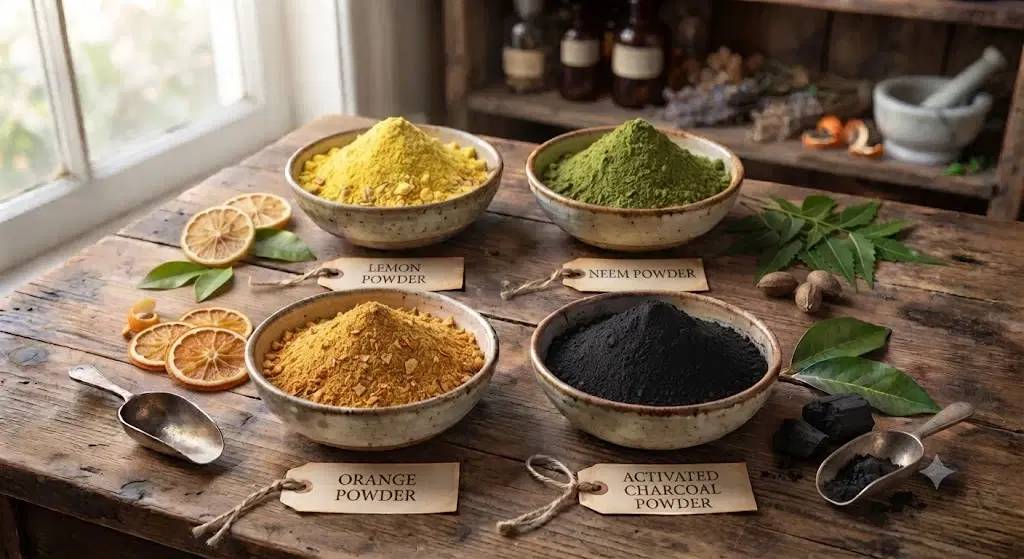 Divine Ethnics Orange Neem Lemon Charcoal Face Pack Powder