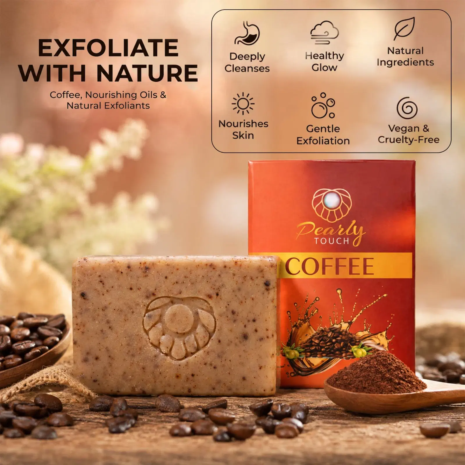 Pearly Touch Coffee Soap