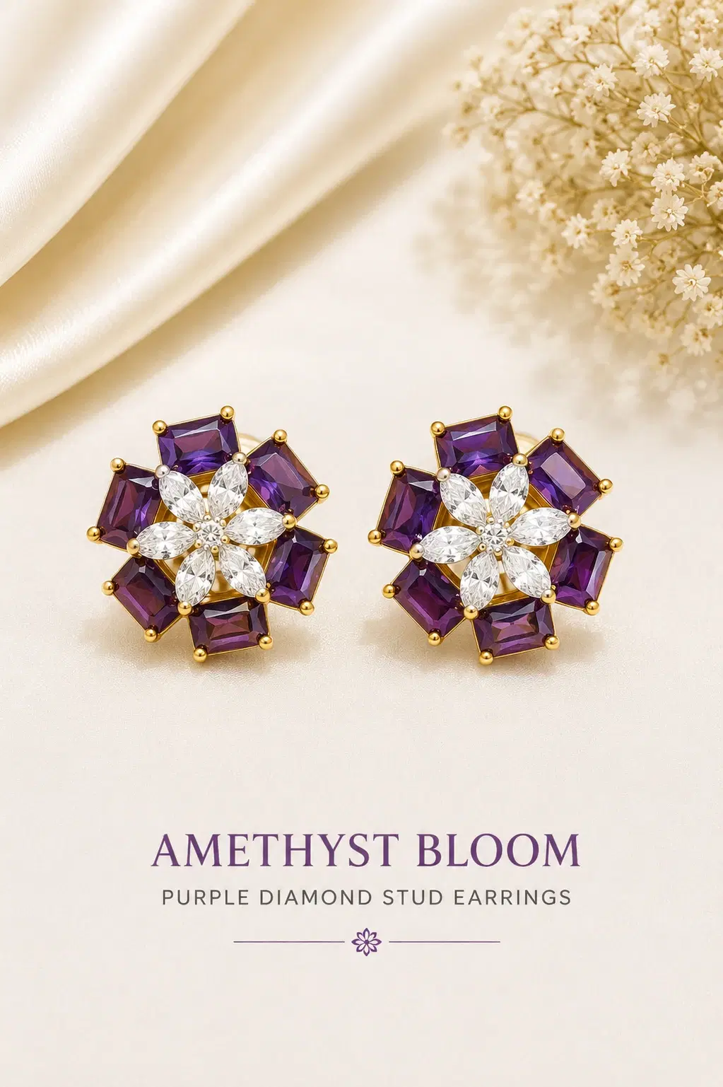 Amethyst Bloom Earrings