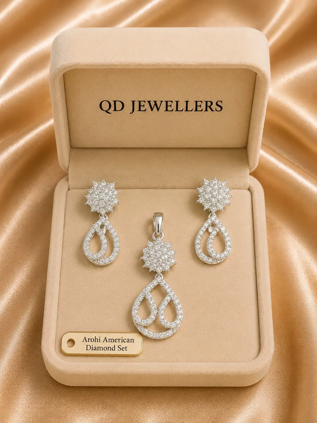Arohi Diamond Silver Set
