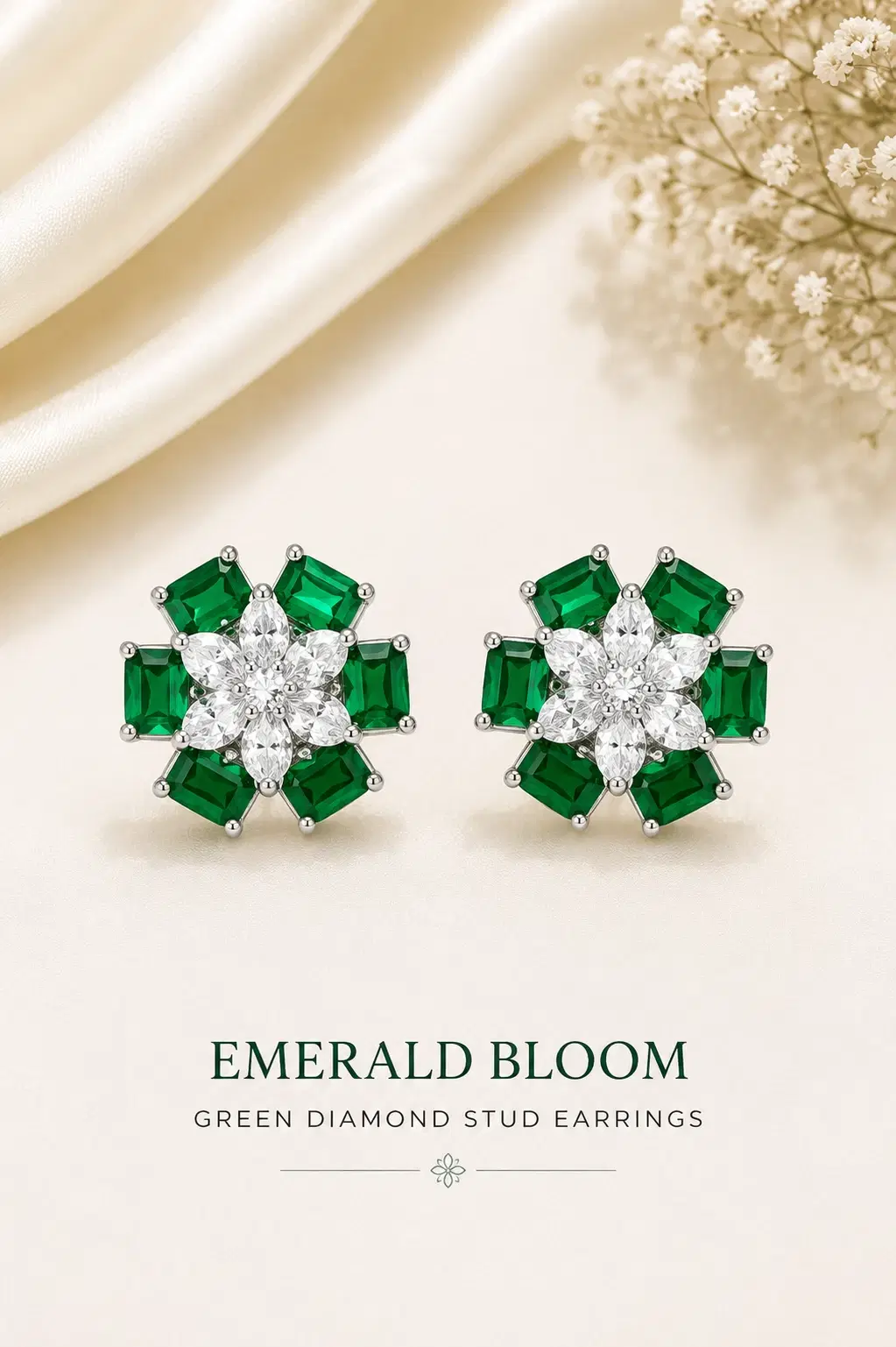 Emerald Bloom Earrings