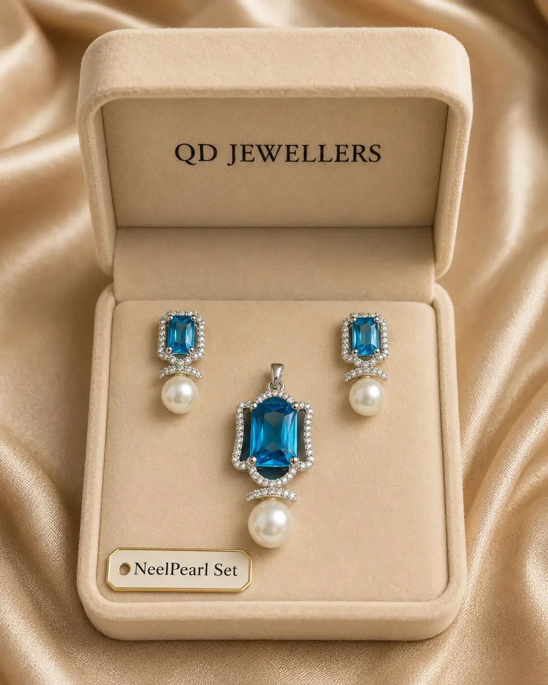 Neel Pearl Pendant Set