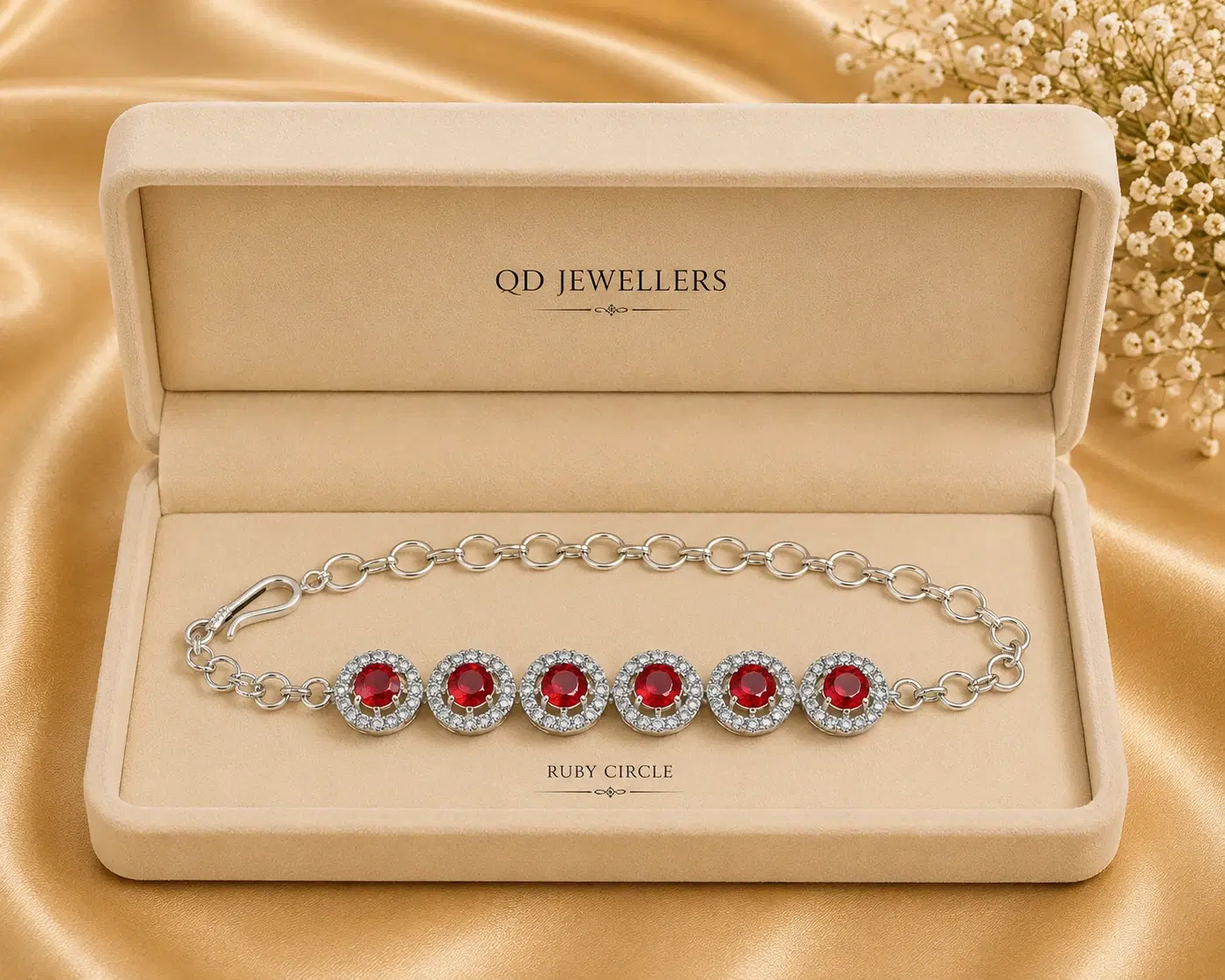 Ruby Cushion Bracelet