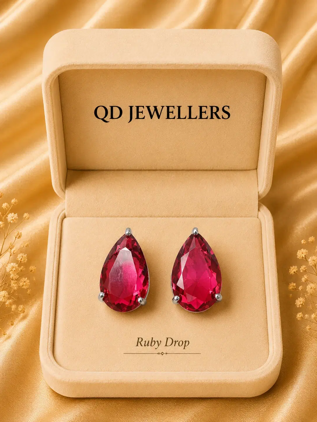 Ruby Drop Earrings