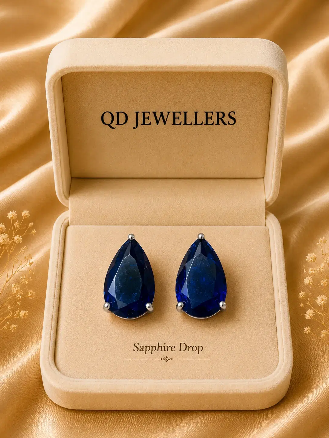 Sapphire Drop Earrings