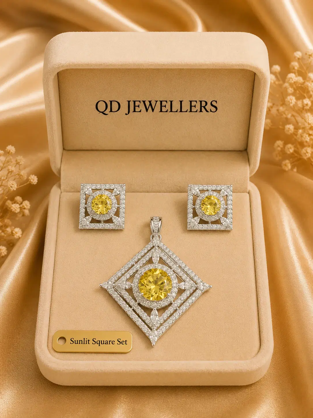 Sunlit Square Pendant Set