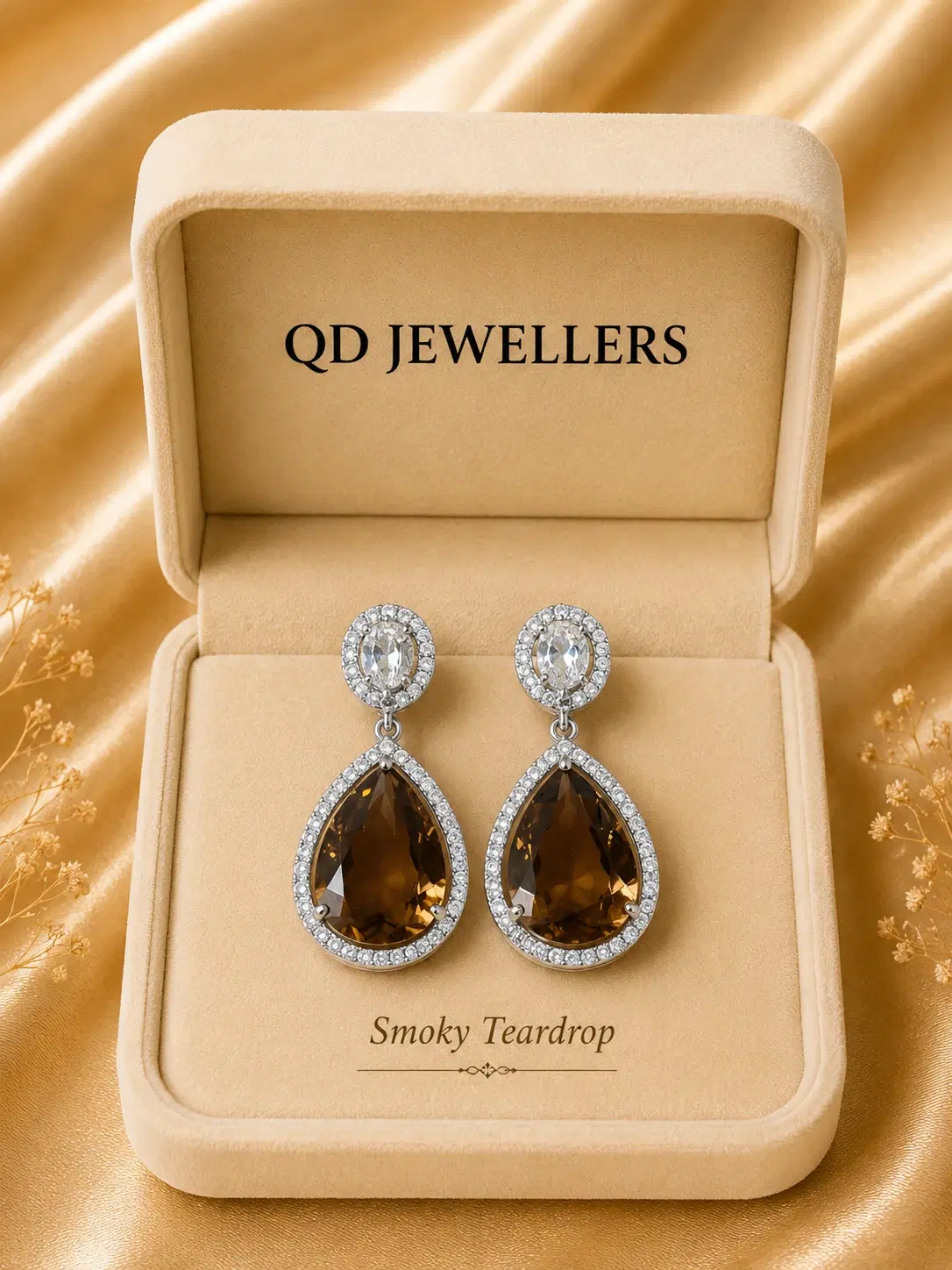 Smoky Teardrop Earring