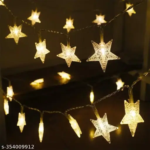 20 LED Transparent Gel Star Lights with Clear Wire for Home Decor