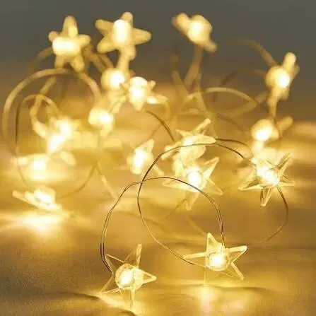 20 LED Fairy Star Lights Battery Operated for Birthday Decorations