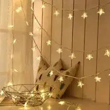 20 LED Star Shaped String Lights for Home Bedroom and Window