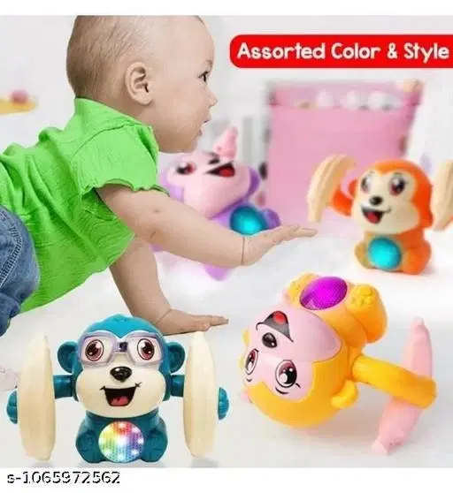 Musical Monkey Toy for Kids with Drum Sticks, Music, Lights & Dancing Action Dancing Musical Monkey Toy for Kids