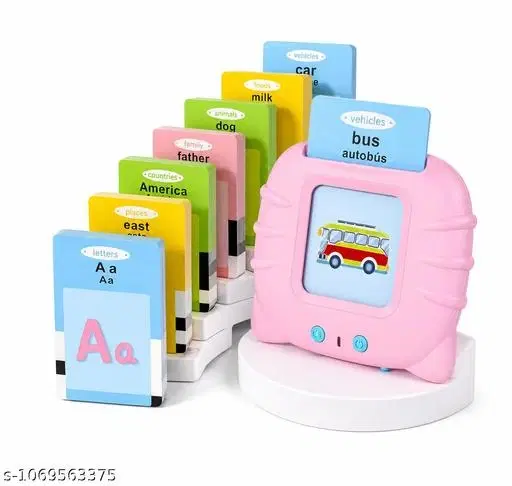 Educational Flash Card Reader Toy for Kids | Alphabet & Vocabulary Learning Cards Kids Learning Flash Cards with Reader | Talking Educational Toy for Preschool Children