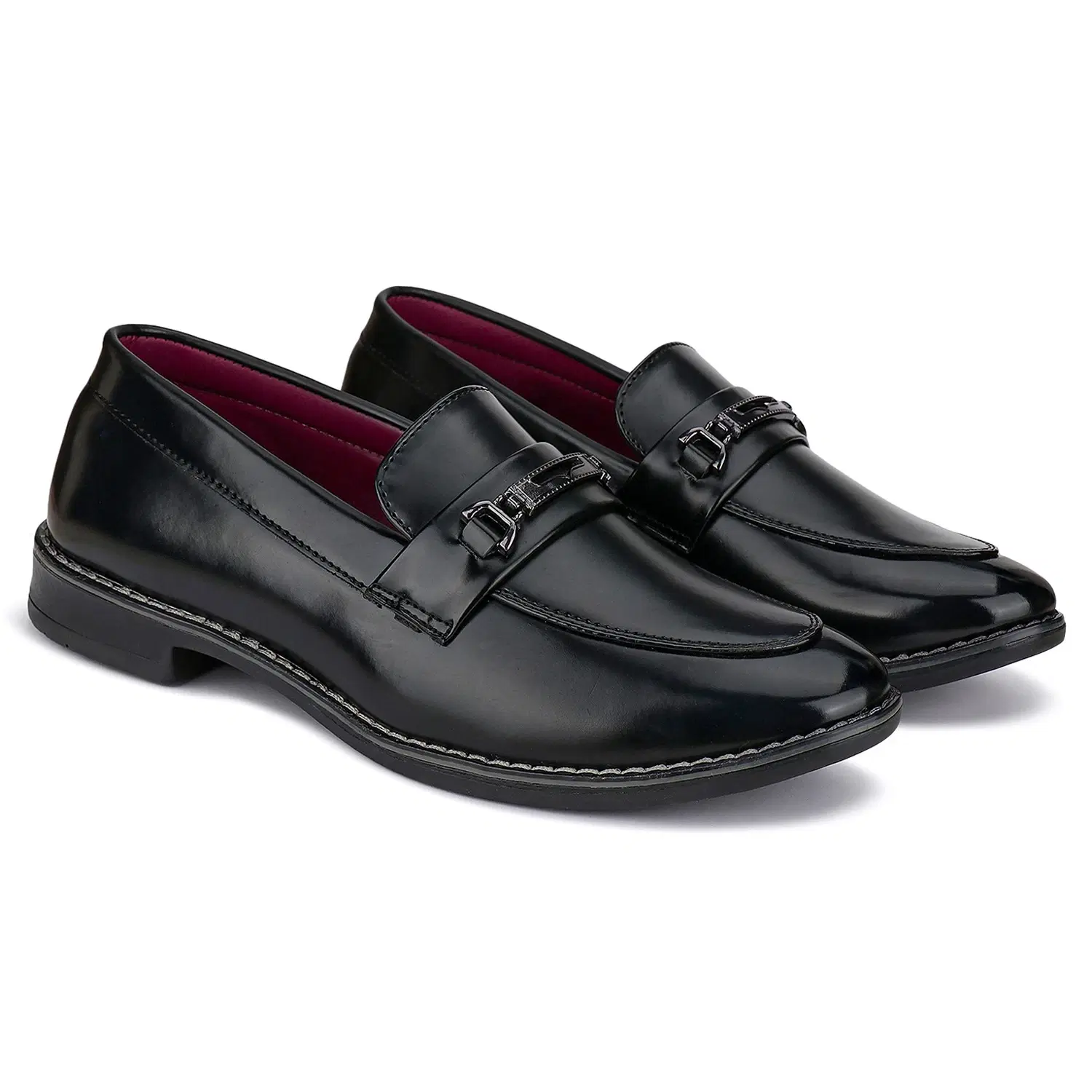 BERSACHE Men’s Black Formal Loafers