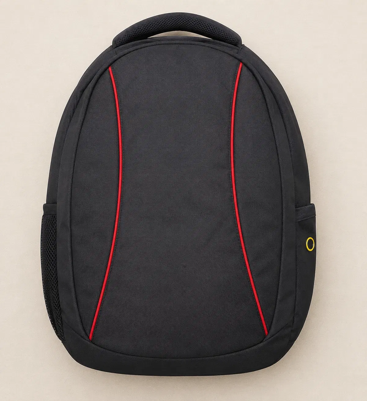 BRICK Black Laptop Backpack with Red Accent Panels
